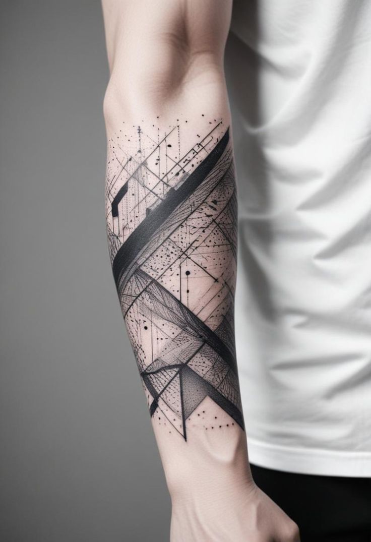 Tatuagem geométrica abstrata